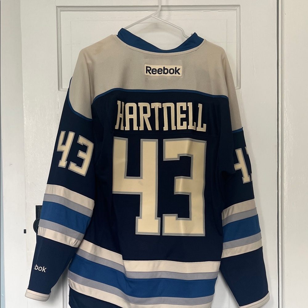 Reebok Navy and Beige Men's Jersey